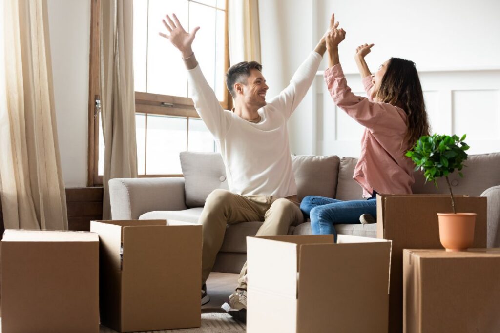 Two tenants celebrate their new home